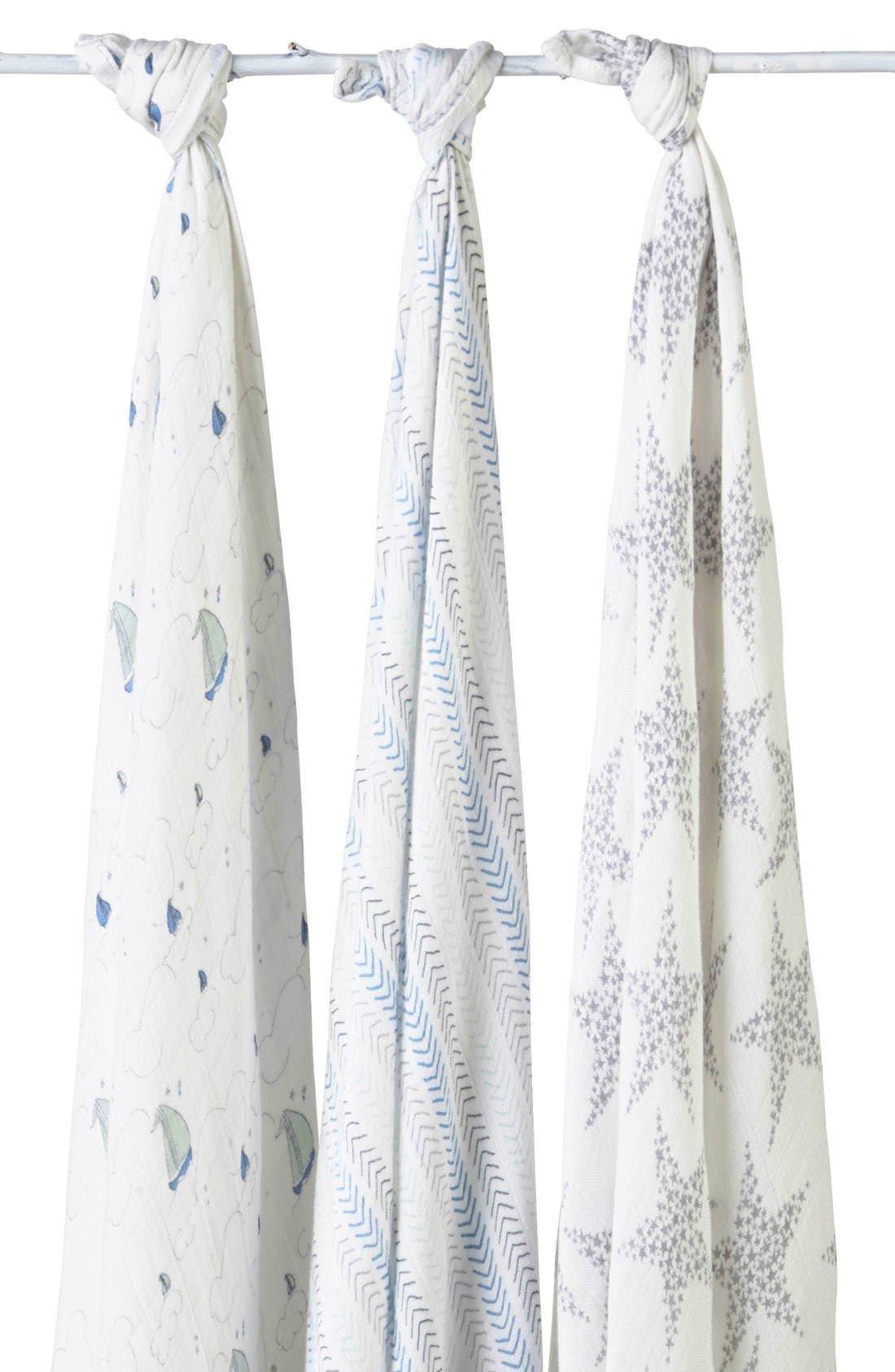 aden + anais 'Sail Away' Swaddling Cloths (3Pack) (Nordstrom Exclusive