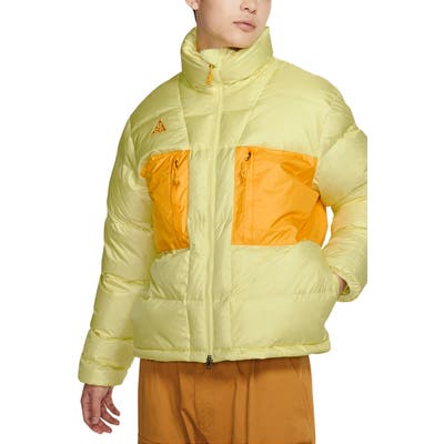 Nike Acg Water Repellent Nylon Down Jacket, Yellow