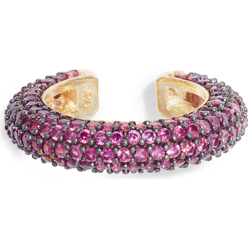 Shymi Pavé Ear Cuff In Gold/pink