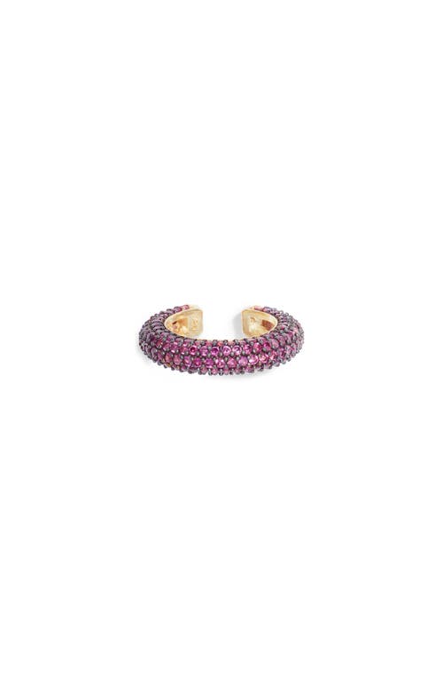 Shop Shymi Pavé Ear Cuff In Gold/pink