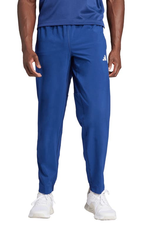 Shop Adidas Originals Adidas Tr-es Aeroready Training Pants In Dark Blue/white
