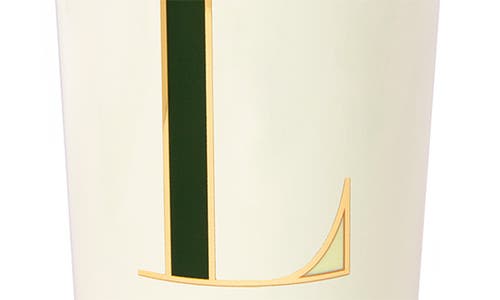 Shop Kate Spade New York Initial 'l' 20oz. Straw Tumbler In Ivory/bright Green