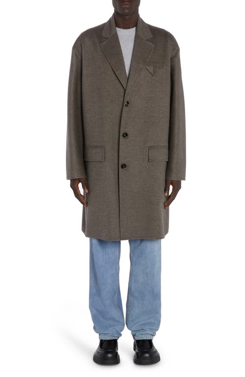 Bottega Veneta Double Face Wool & Cashmere Topcoat Peppercorn Melange at Nordstrom, Us