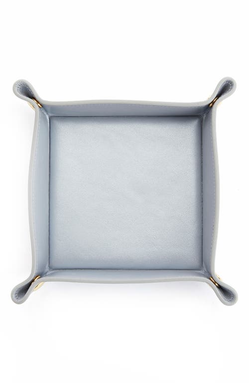 Shop Royce New York Catchall Leather Valet Tray In Silver