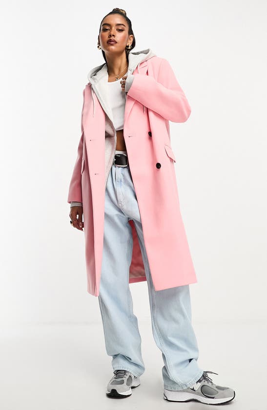 ASOS DESIGN DOUBLE BREASTED DAD COAT