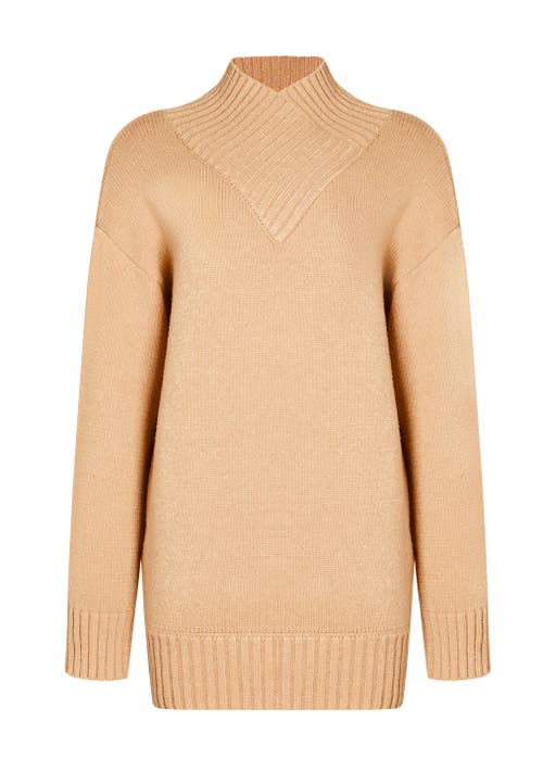 Shop Ser.o.ya Dessa Chunky Knit Sweater In Tan