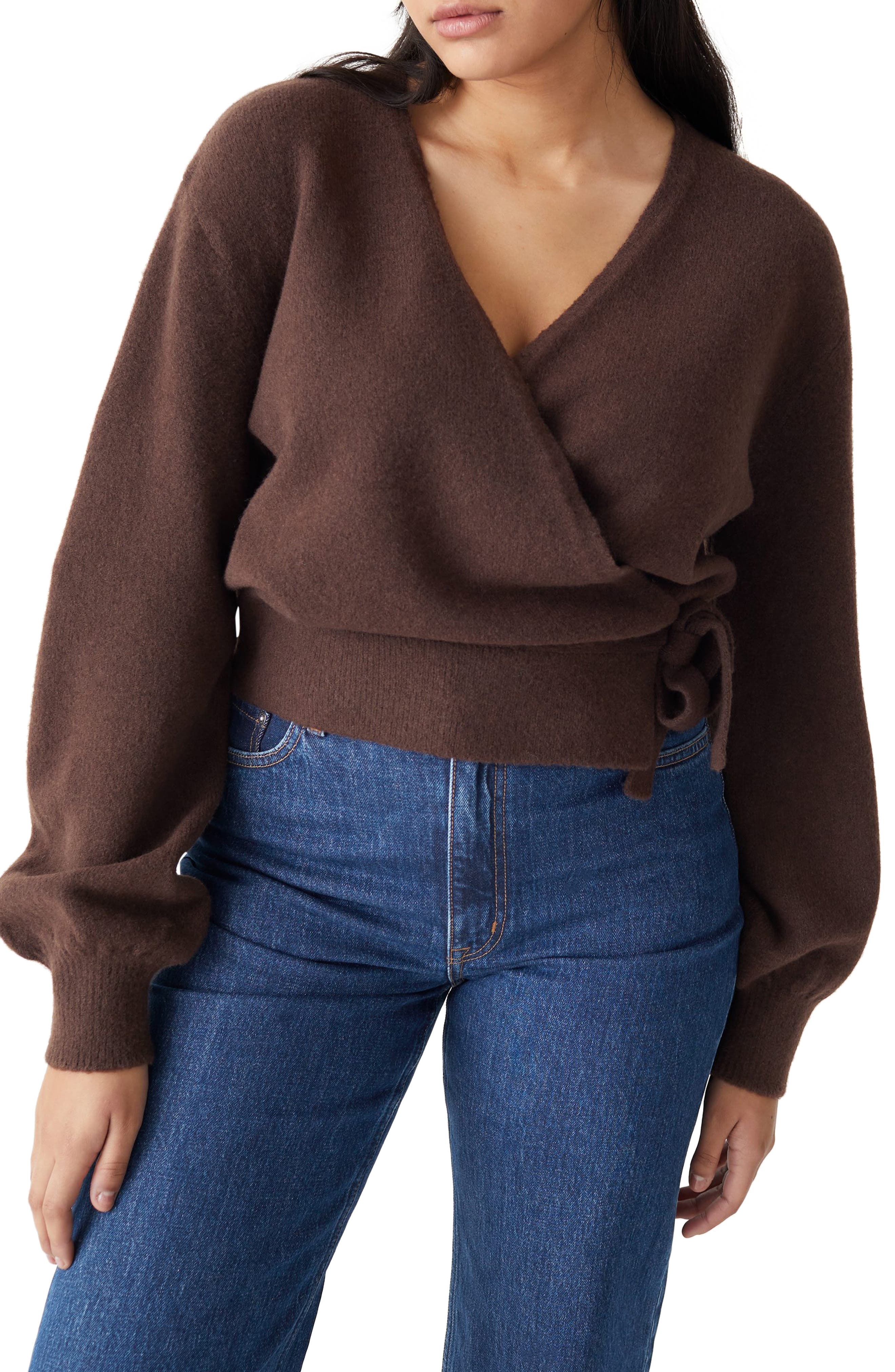 tan wrap sweater