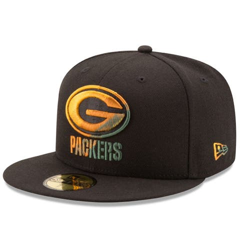 Men's New Era Green/Black Green Bay Packers 2021 NFL Sideline Road 39THIRTY  Flex Hat 