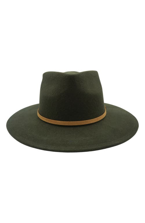 MODERN MONARCHIE Wool Fedora in Olive Green at Nordstrom