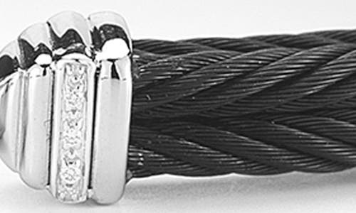 Shop Alor Diamond Rope Bangle In Black