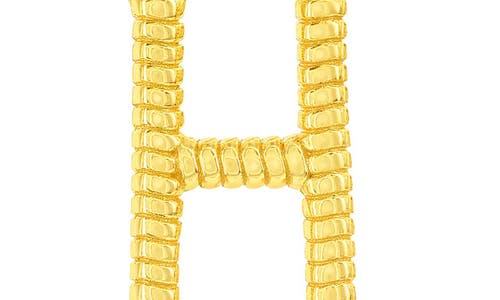 Shop Simona Croissant Initial Pendant Necklace In Gold- H