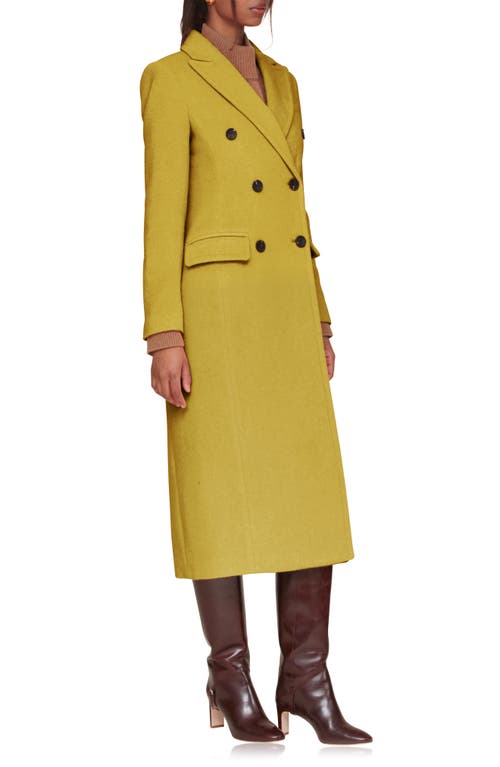 Shop Avec Les Filles Hourglass Double Breasted Coat In Wasabi