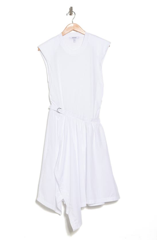 Derek Lam 10 Crosby Corey Mixed Media Dress In White