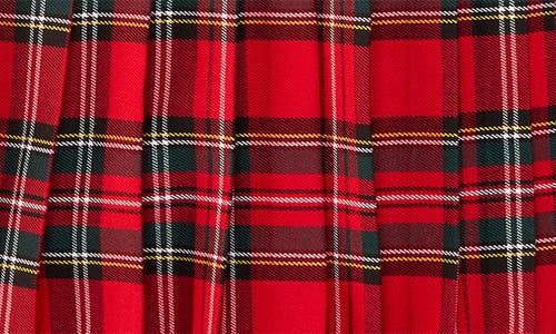 The Sunday Collective Holly Tartan Skort In Dark Red