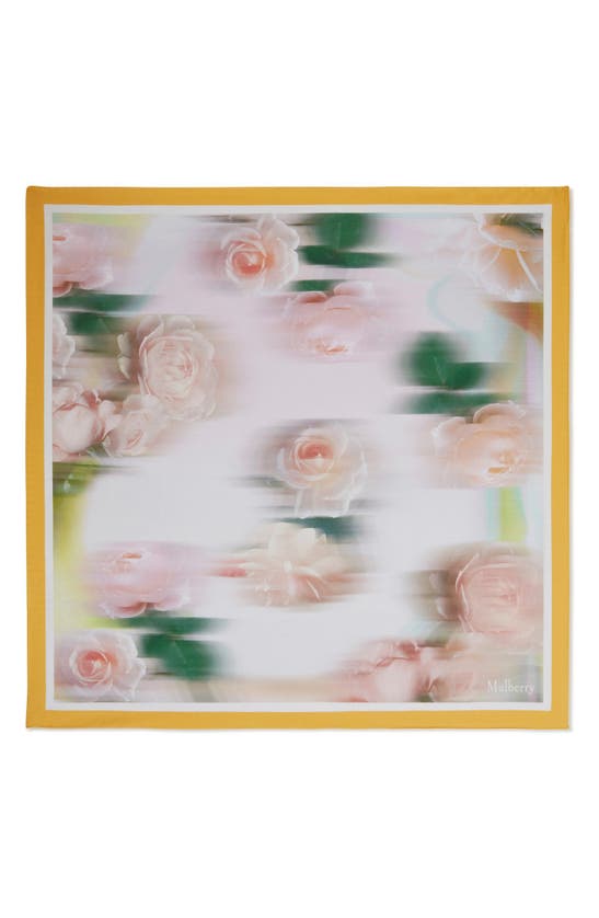 Shop Mulberry Print Silk Scarf In Solar Blush