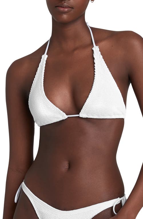 BOUND by Bond-Eye The Sofie Triangle Bikini Top in Optic White