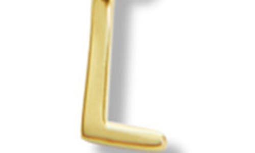 Argento Vivo Sterling Silver Initial Pendant Sterling Silver Paper Clip Chain Necklace In Gold - L
