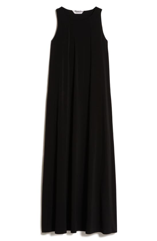 Shop Max Mara Supremo Sleeveless Jersey Maxi Dress In Black