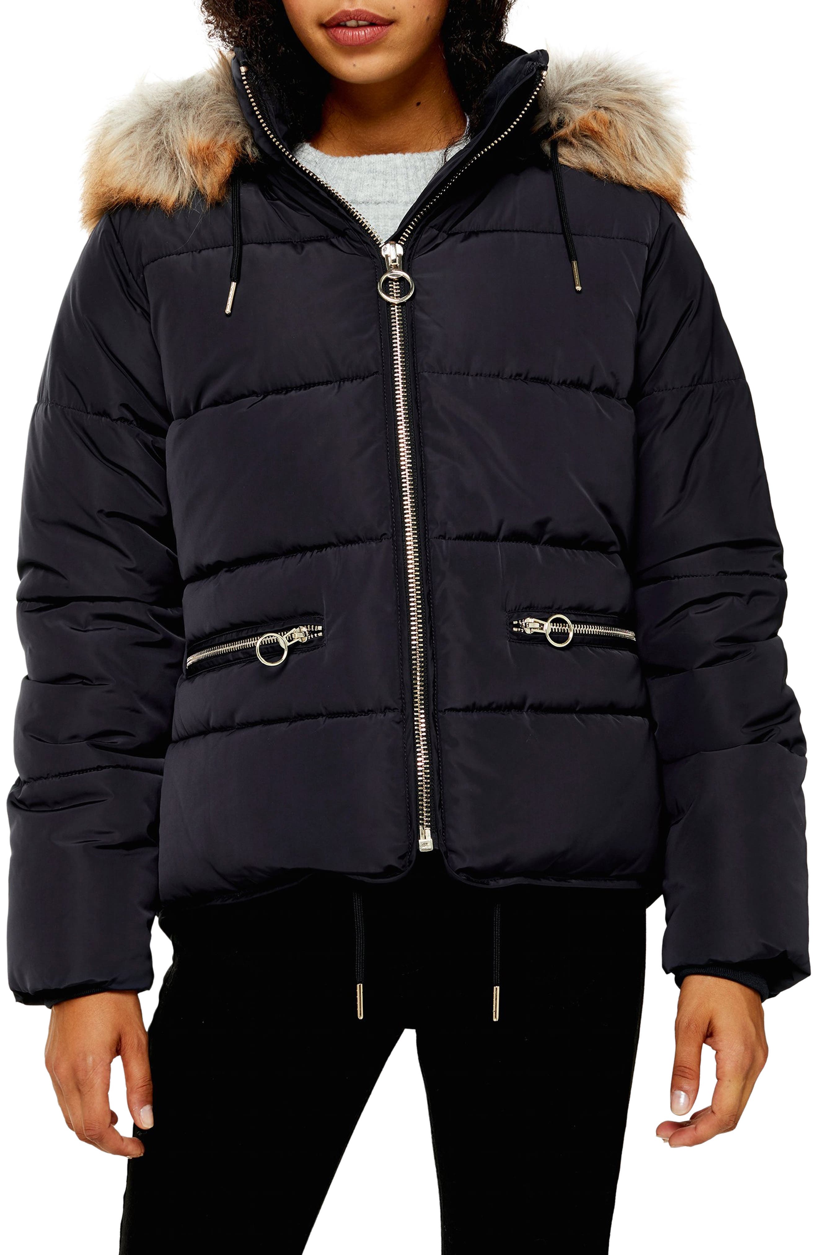 topshop petite puffer jacket