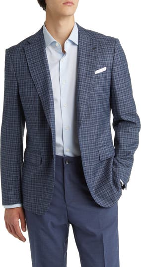 BOSS Hutson Plaid Wool Sport Coat