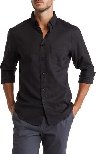 14th & Union Long Sleeve Slim Fit Linen Cotton Shirt | Nordstromrack