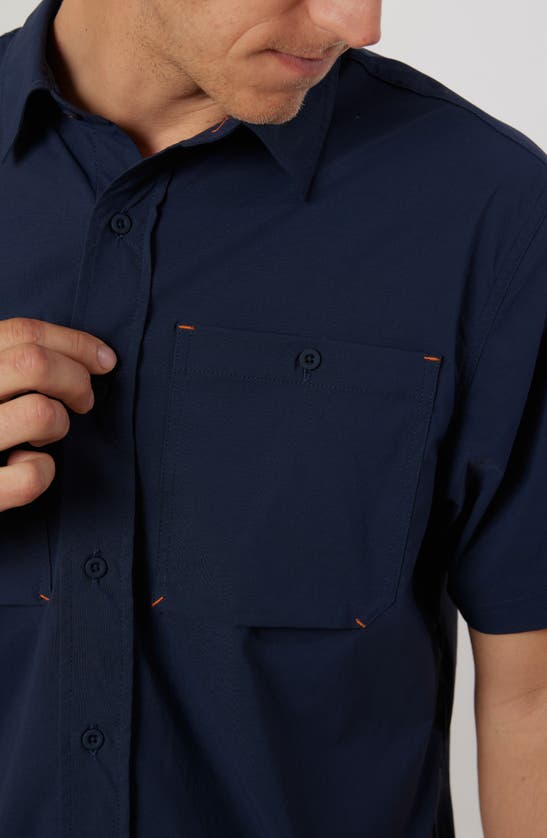 Shop Rainforest The  Tracker Button-up Shirt In Navy