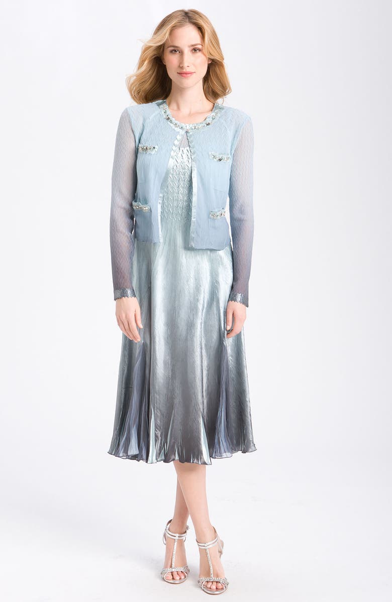 Komarov Sleeveless Chiffon Dress & Jacket | Nordstrom