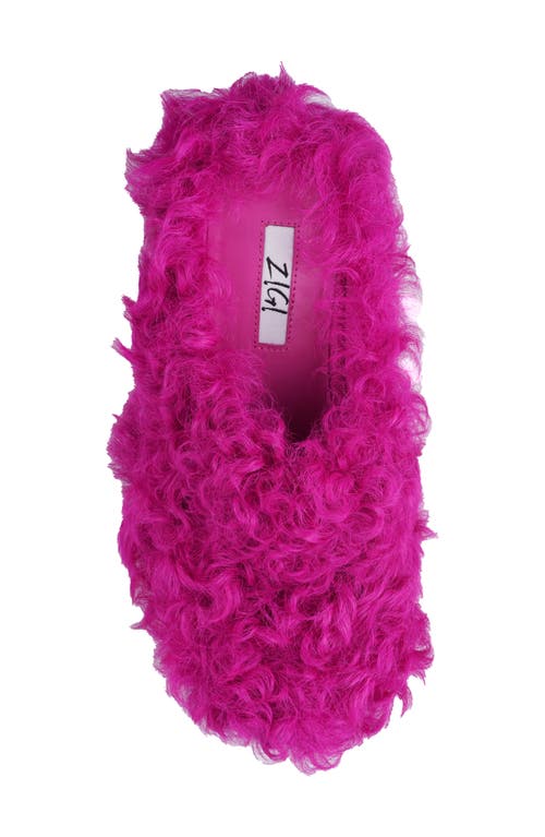 Zigi Jincy Faux Shearling Clog In Fuschia