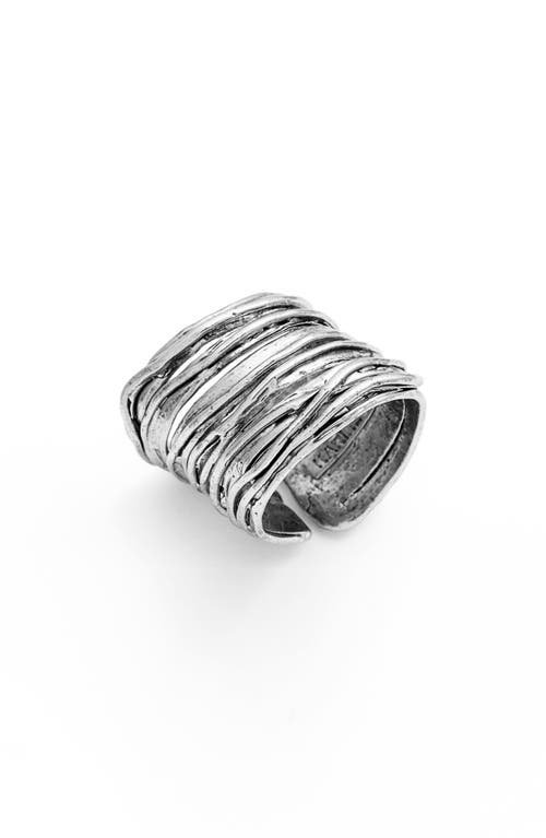 Adjustable Band Ring in Silver