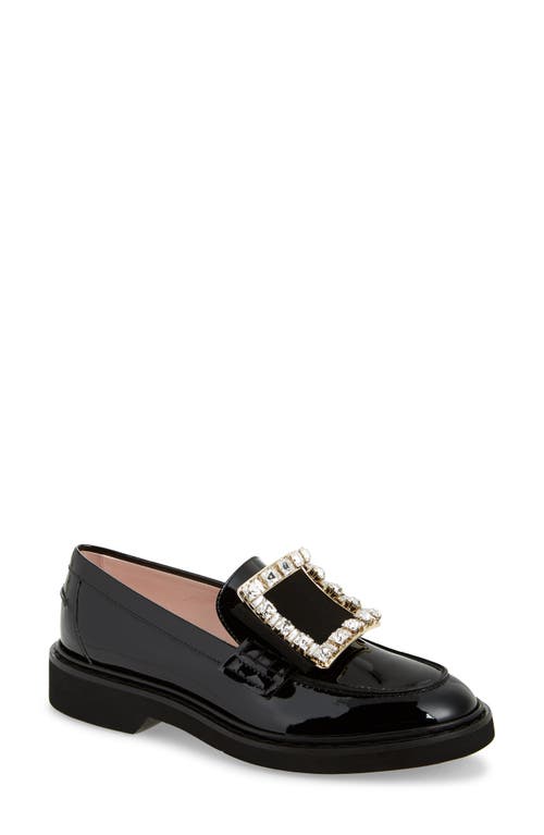 Shop Roger Vivier Viv Rangers Crystal Buckle Loafer In Black/crystal