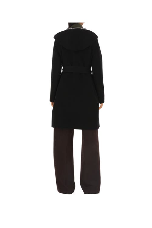 Burberry Mid-length Reversible Wool Car Coat In Black