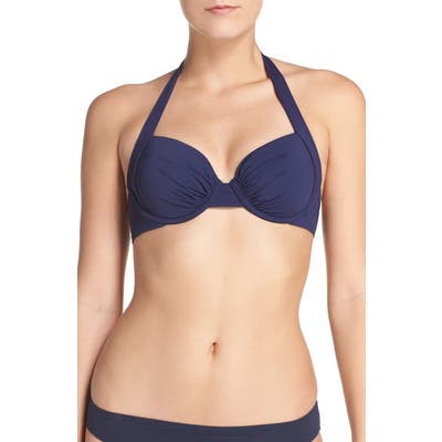 Tommy Bahama Underwire Halter Bikini Top - Blue