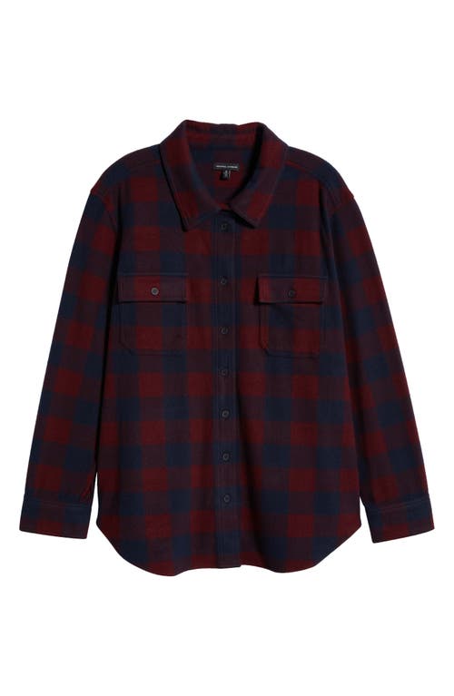 Shop Universal Standard Maine Flannel Button-up Shirt (regular & Plus) <br /> In Black Cherry Plaid