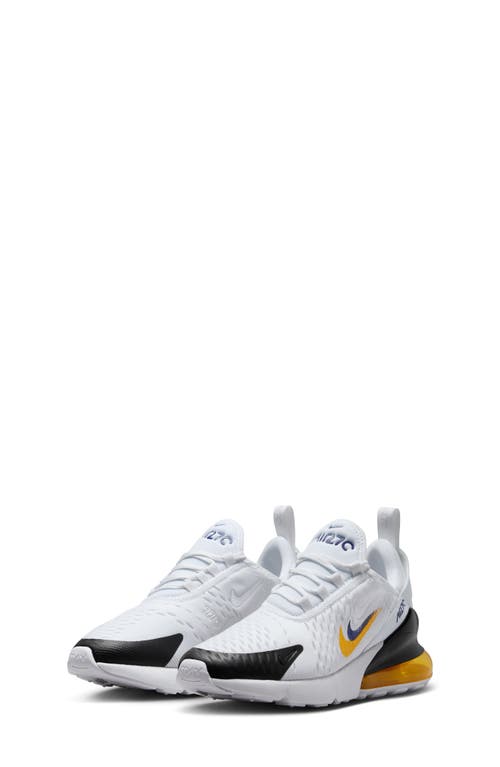 Shop Nike Kids' Air Max 270 Sneaker In White/white/university Gold