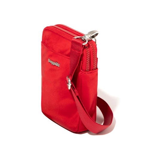 Shop Baggallini Modern Take Two Rfid Crossbody Bag In Crimson Red Twill