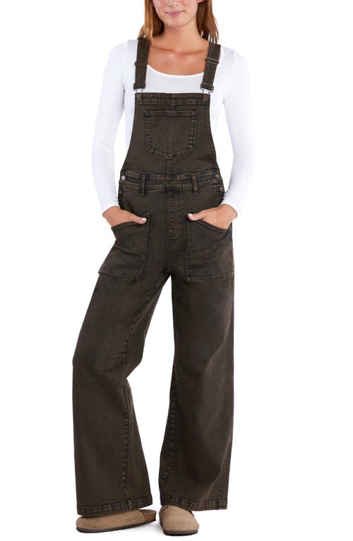 Shop Wash Lab Denim Harriet Denim Overalls In Brown Denim