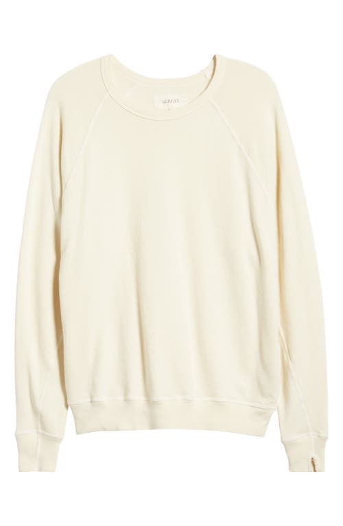 Shop The Great . College French Terry Sweatshirt In Washed White