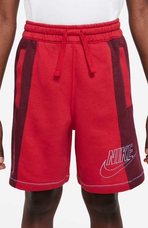 Shop Nike Kids' Sportswear Shorts In Gym Red/beetroot/thistle