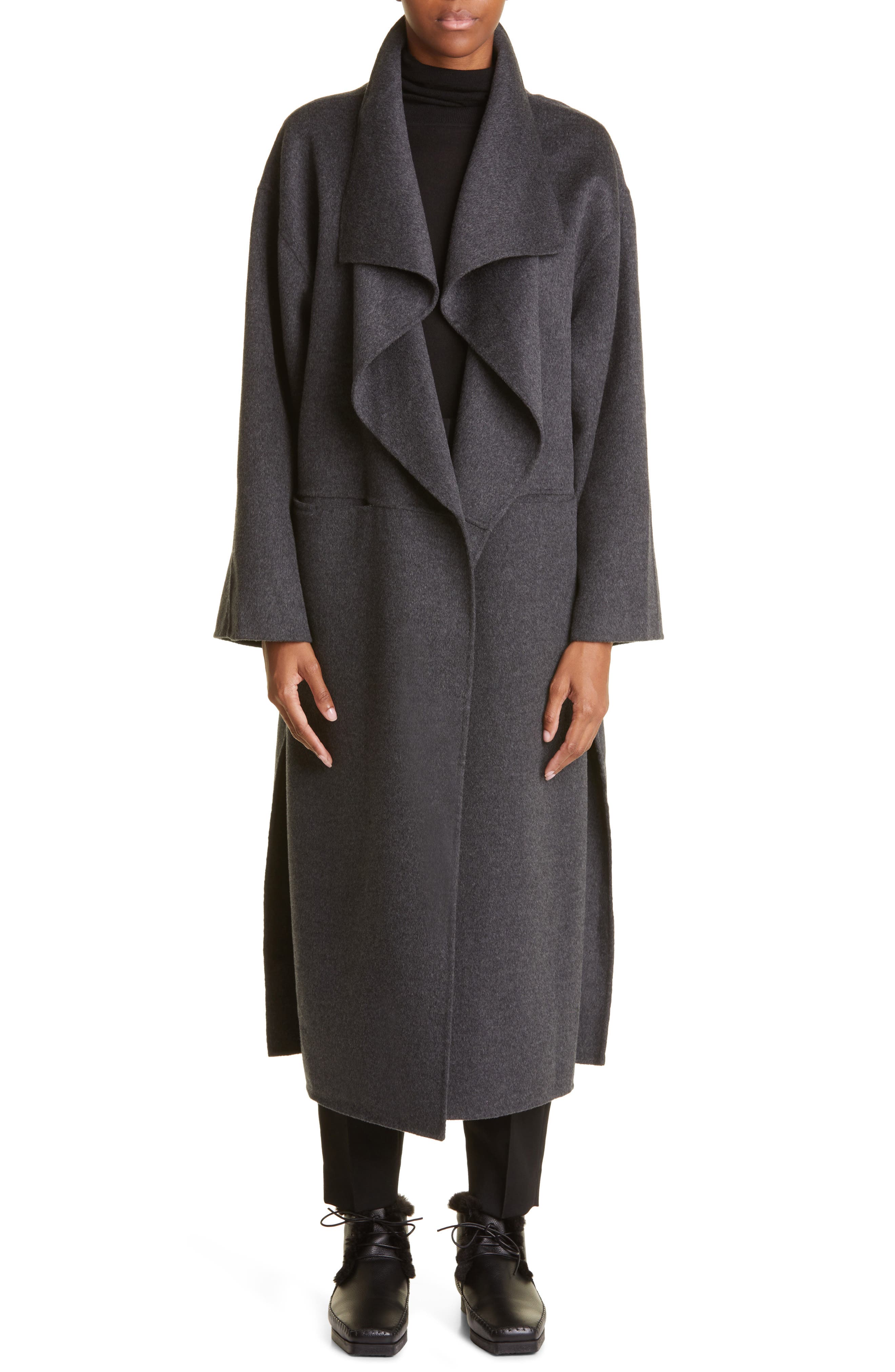 warehouse faux leather belted jacket