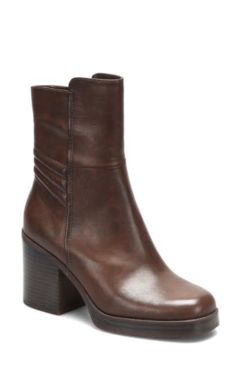 Korks Moergan Side Zip Boot In Dark Brown