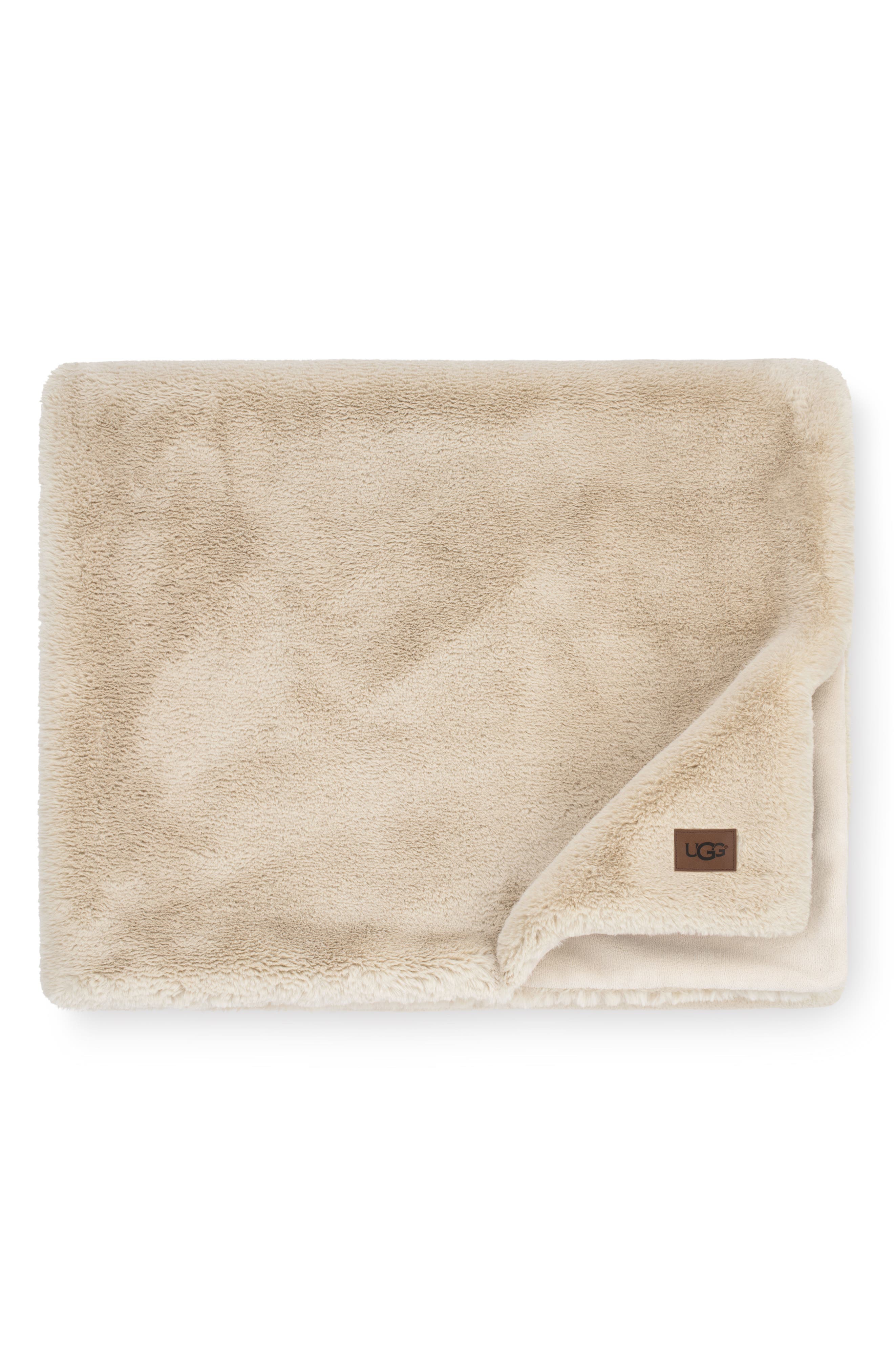 ugg coastline faux fur throw