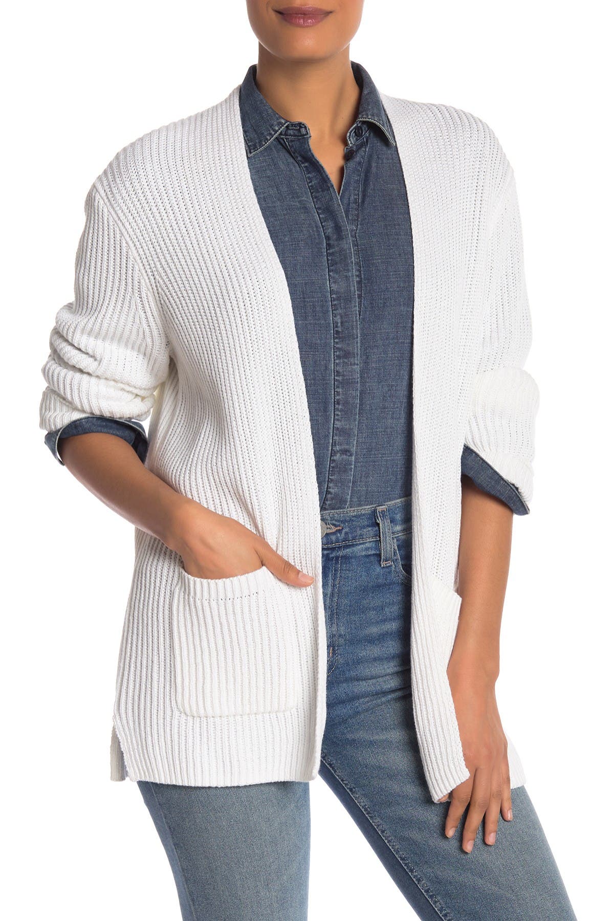 madewell white cardigan
