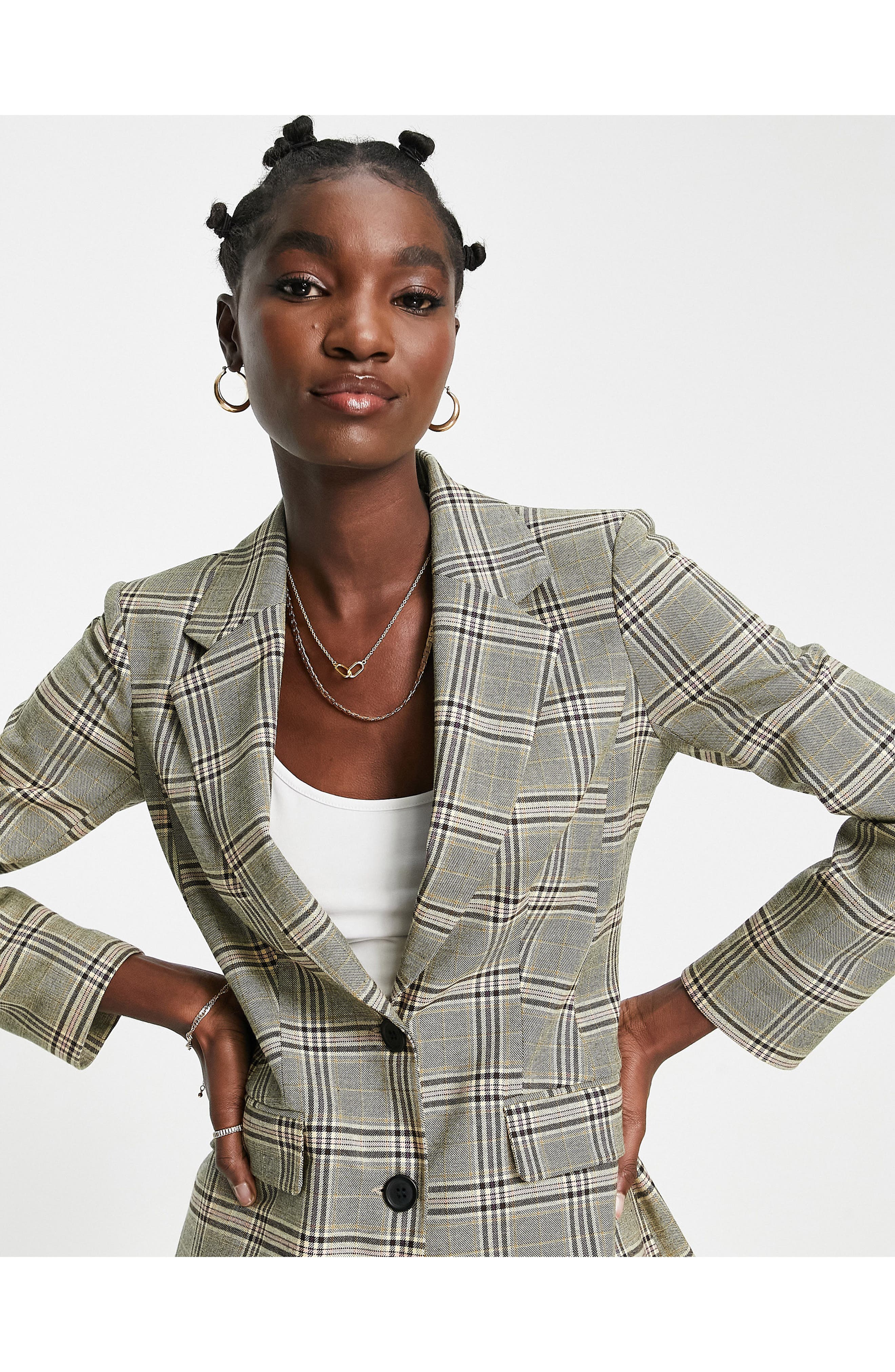 checked suit jacket womens