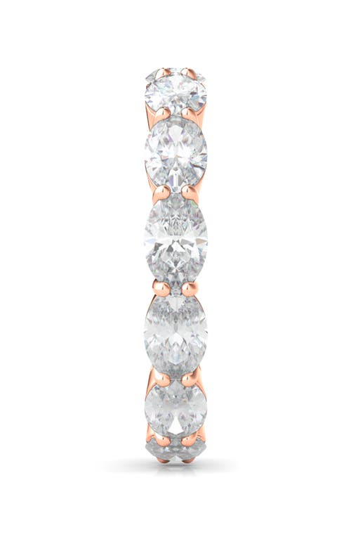 Hautecarat Sideways Lab Grown Diamond 18k Gold Eternity Ring In 2.73 Ctw Rose Gold