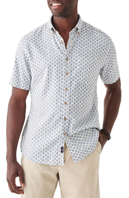 Faherty Short-sleeve Breeze Shirt In White