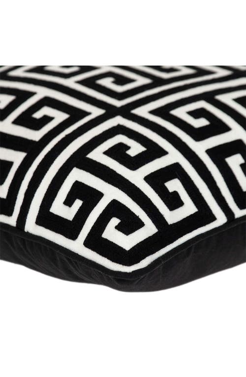 Parkland Collection Adora Square Throw Pillow In Black