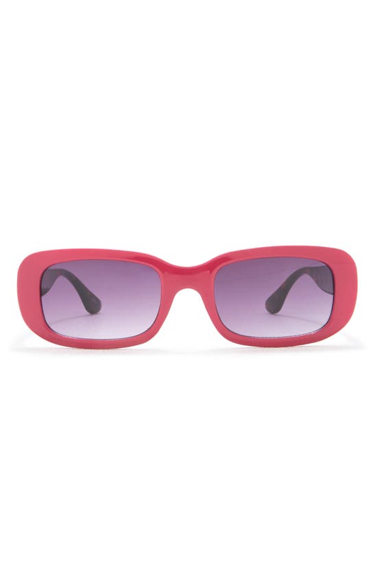 Vince Camuto Narrow Rectangle Sunglasses In Pink