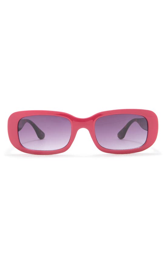 Vince Camuto Narrow Rectangle Sunglasses In Red Tortoise