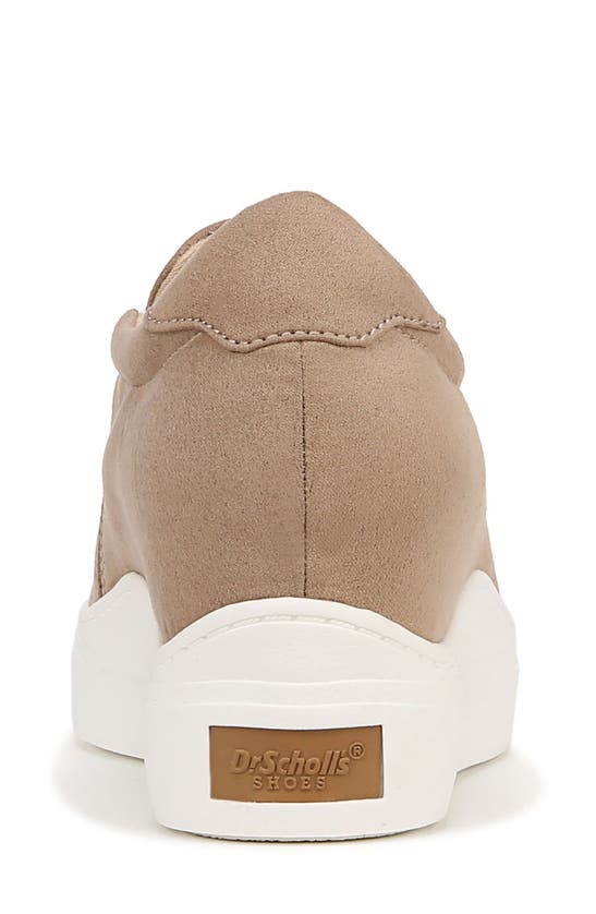 Shop Dr. Scholl's Time Off Wedge Slip-on Sneaker In Taupe