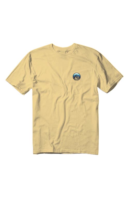 Quiksilver Kids' Port of Call Cotton Graphic Tee in Pale Banana